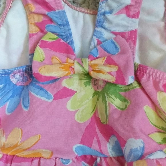 NWT Girls floral bathing suit w/swim diaper - Picture 3 of 5